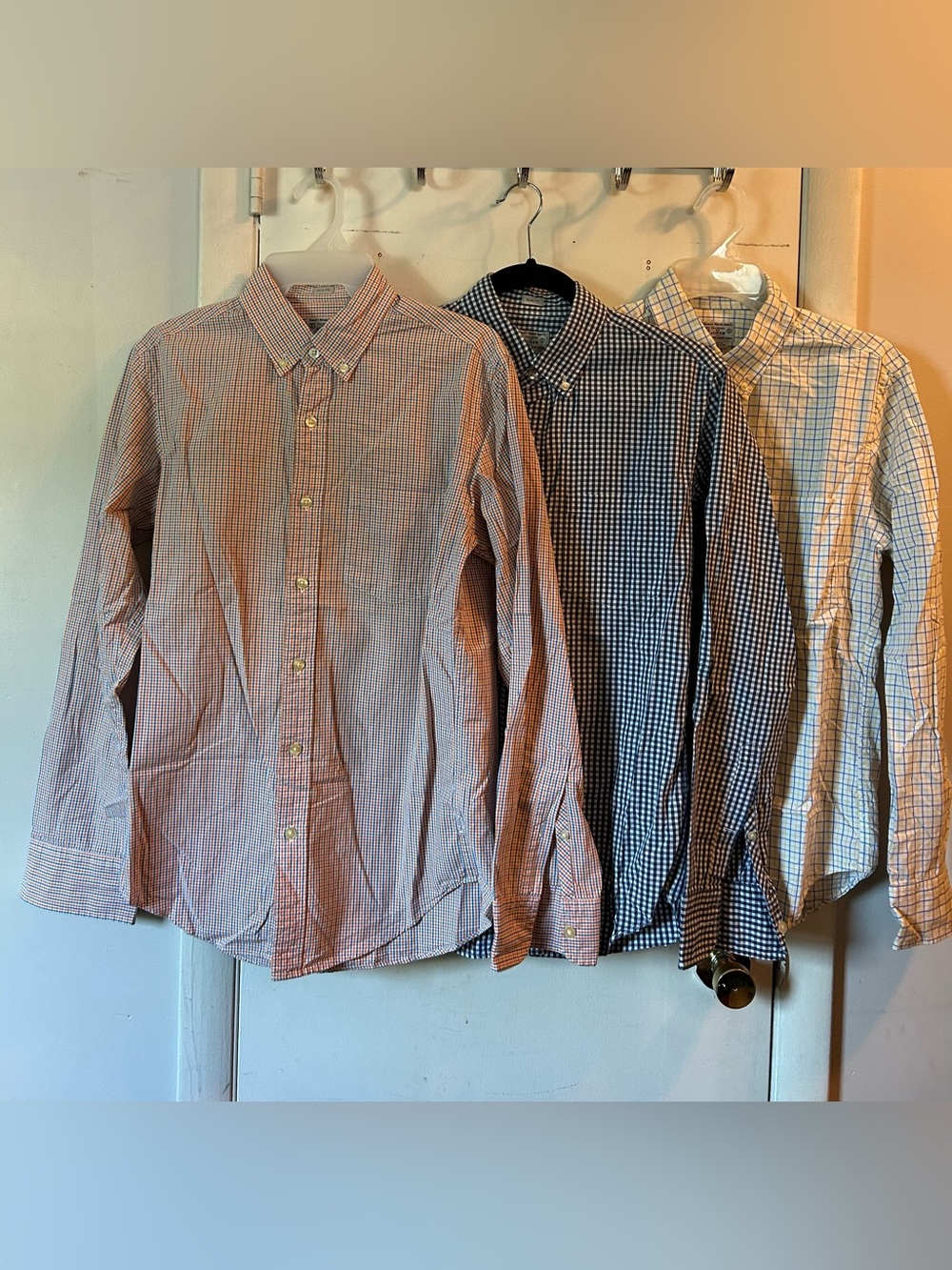 J. Crew Men's Checked Button-Down Shirt - Blue & Brown ( Slim Fit  3 shirts)